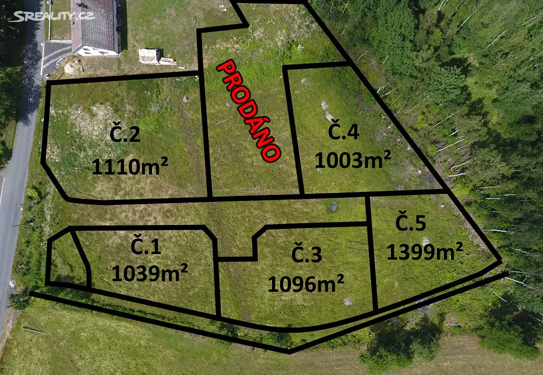 Prodej  stavebního pozemku 1 039 m², Hroznětín - Ruprechtov, okres Karlovy Vary