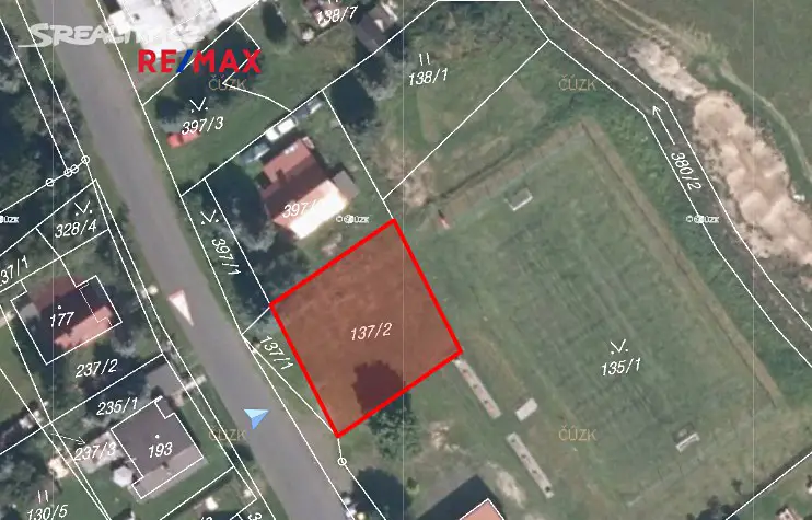 Prodej  stavebního pozemku 422 m², Kalek, okres Chomutov