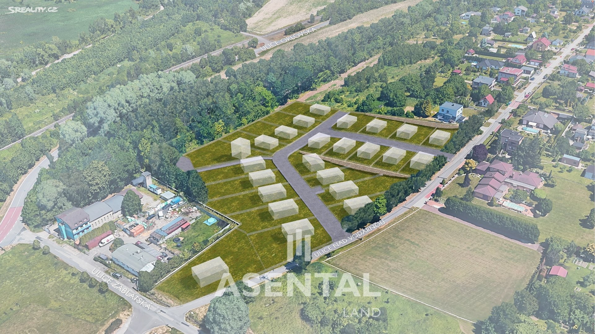 Prodej  stavebního pozemku 973 m², Nad Vodárnou, Ostrava - Heřmanice