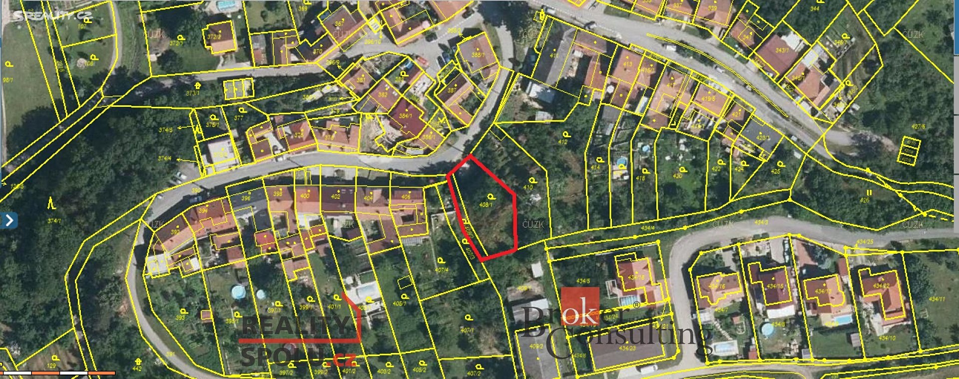 Prodej  stavebního pozemku 589 m², Velatice, okres Brno-venkov