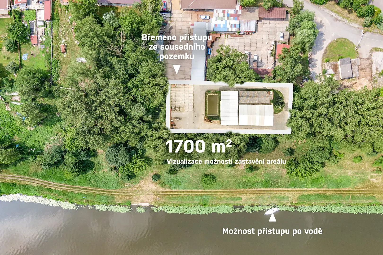 Prodej  komerčního pozemku 1 700 m², Práce, Neratovice