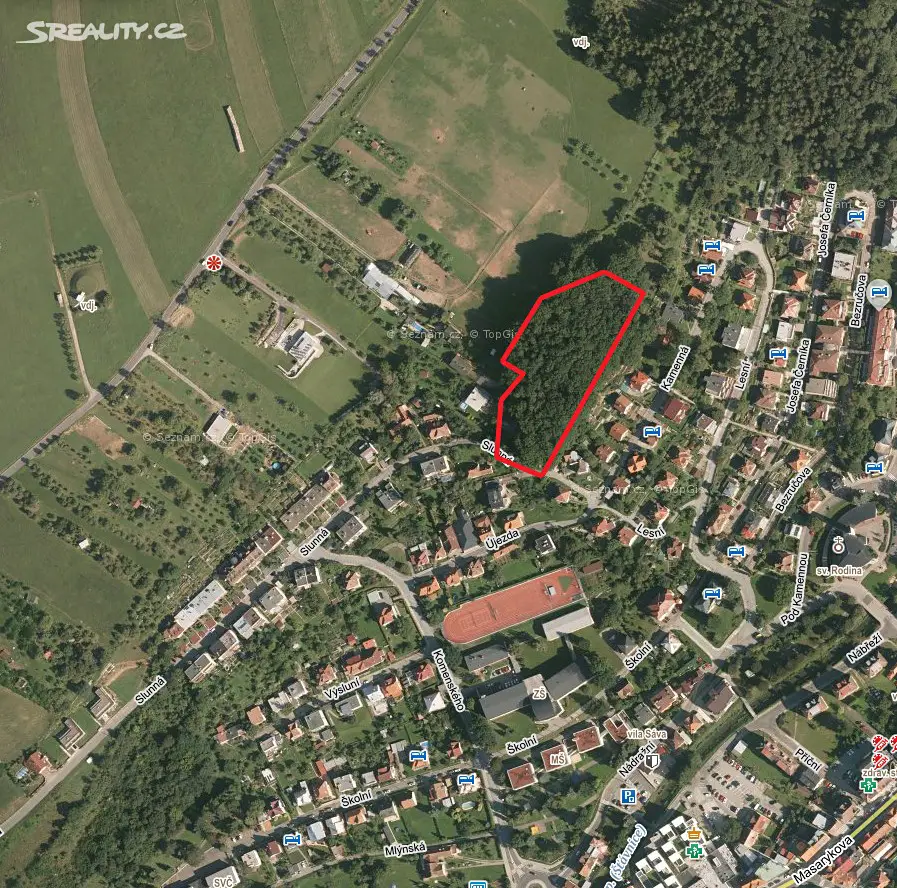 Prodej  lesa 337 m², Luhačovice, okres Zlín