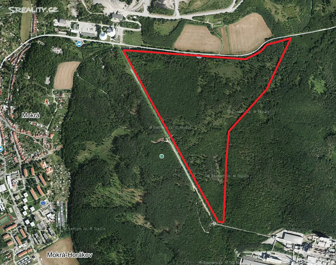 Prodej  lesa 18 190 m², Tvarožná, okres Brno-venkov