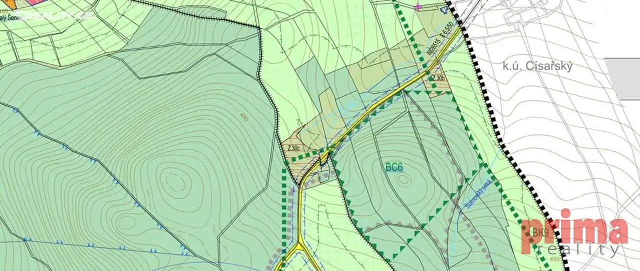 Prodej  pozemku 3 401 m², Velký Šenov, okres Děčín