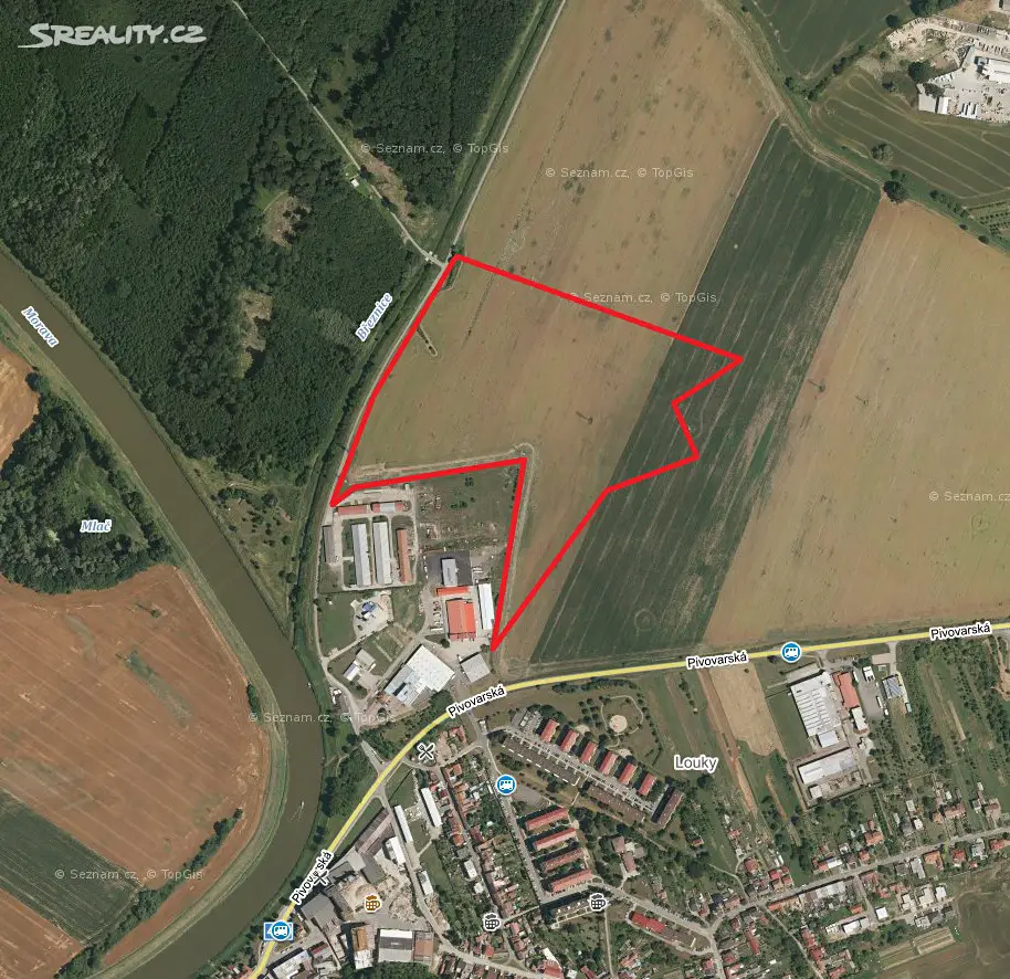 Prodej  pole 2 102 m², Uherské Hradiště - Jarošov, okres Uherské Hradiště