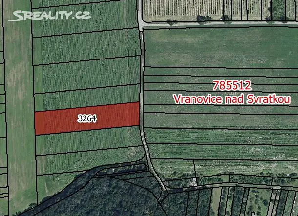Prodej  pole 4 800 m², Vranovice, okres Brno-venkov