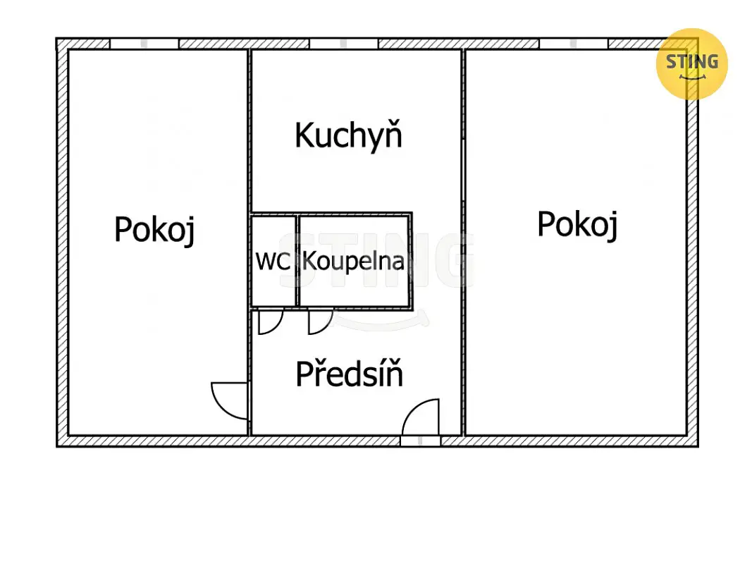 Pronájem bytu 2+1 59 m², Husova, Náměšť nad Oslavou