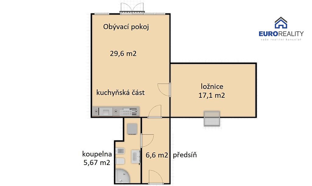 Pronájem bytu 2+kk 59 m², O. Peška, Kladno
