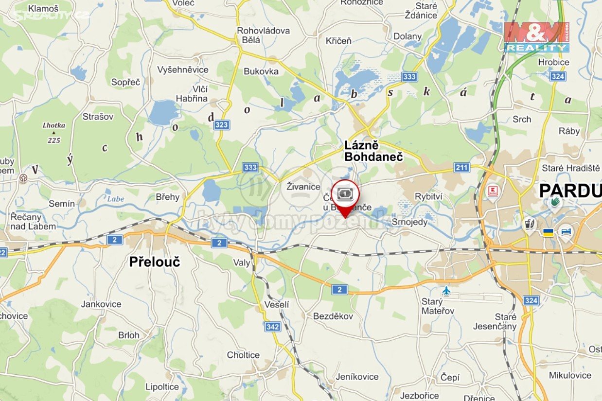Pronájem  zemědělské usedlosti 175 m², pozemek 6 312 m², Pardubice - Lány na Důlku, okres Pardubice