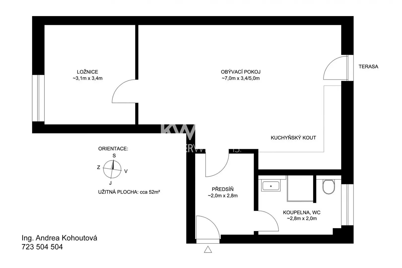 Prodej bytu 2+kk 76 m², Štítného, Tábor
