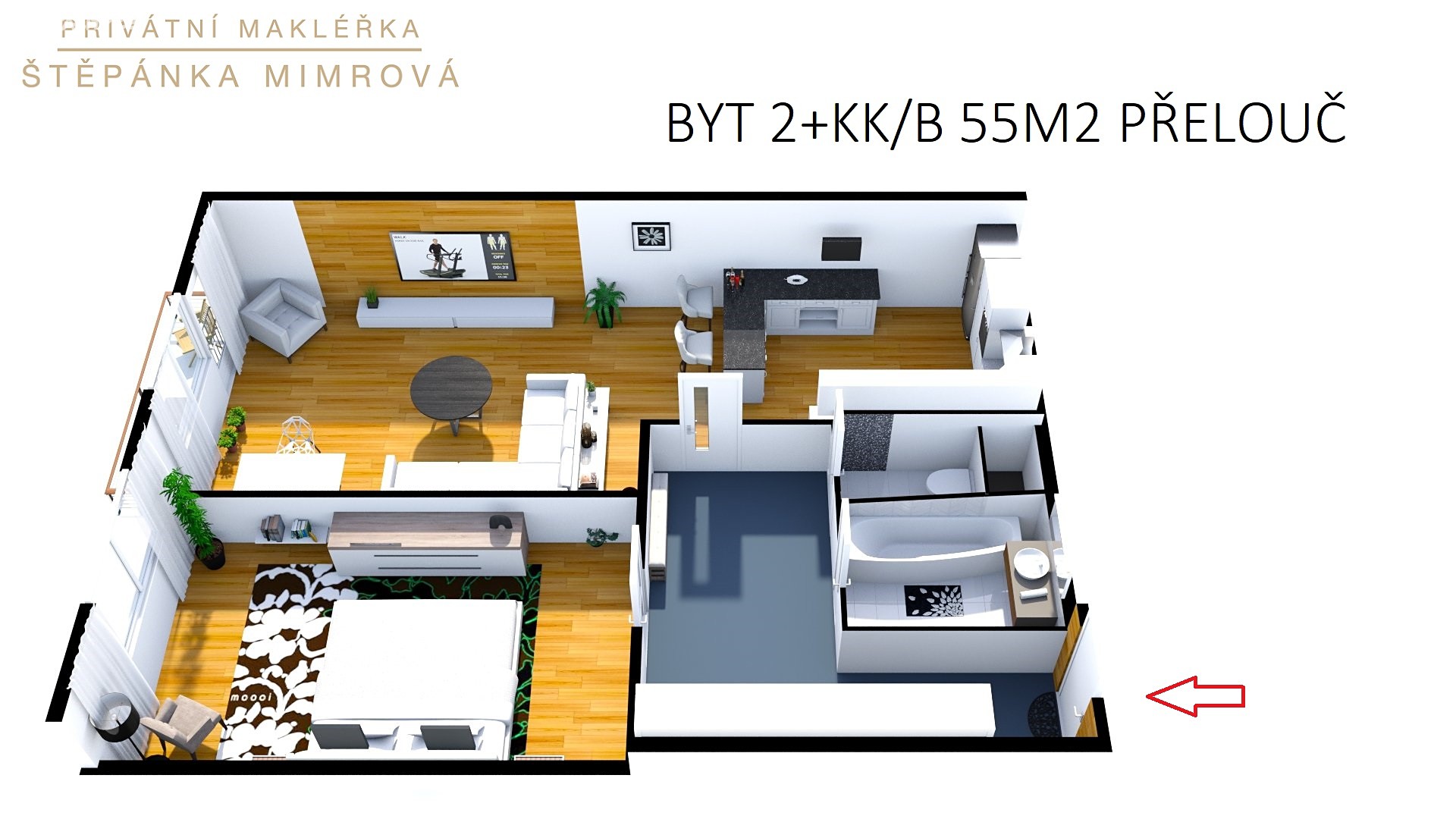 Prodej bytu 2+kk 55 m², Jana Dítěte, Přelouč