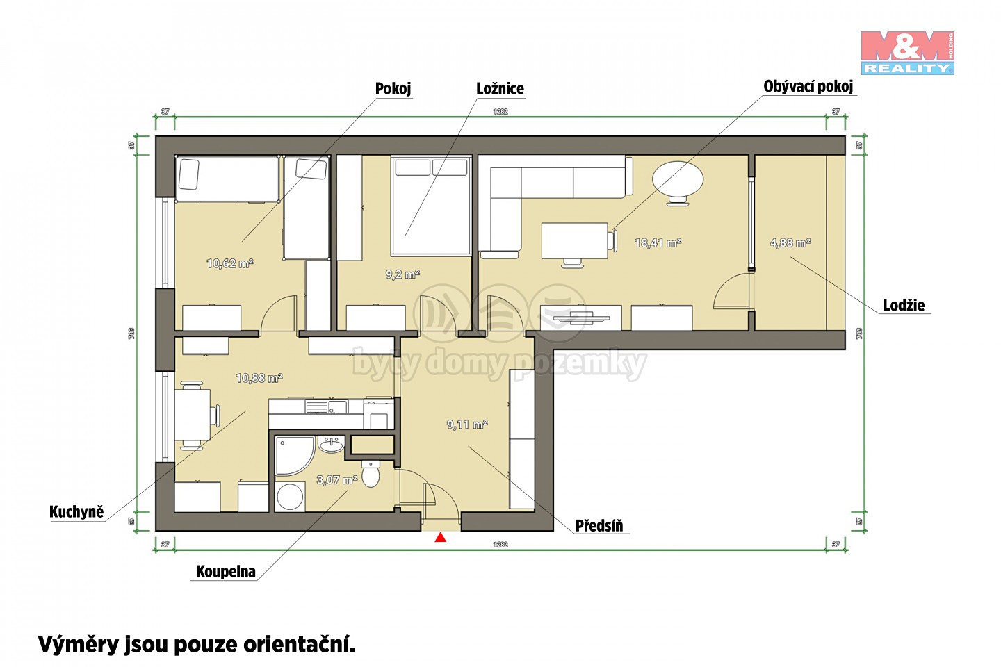 Pronájem bytu 3+1 66 m², Stadtrodská, Tachov