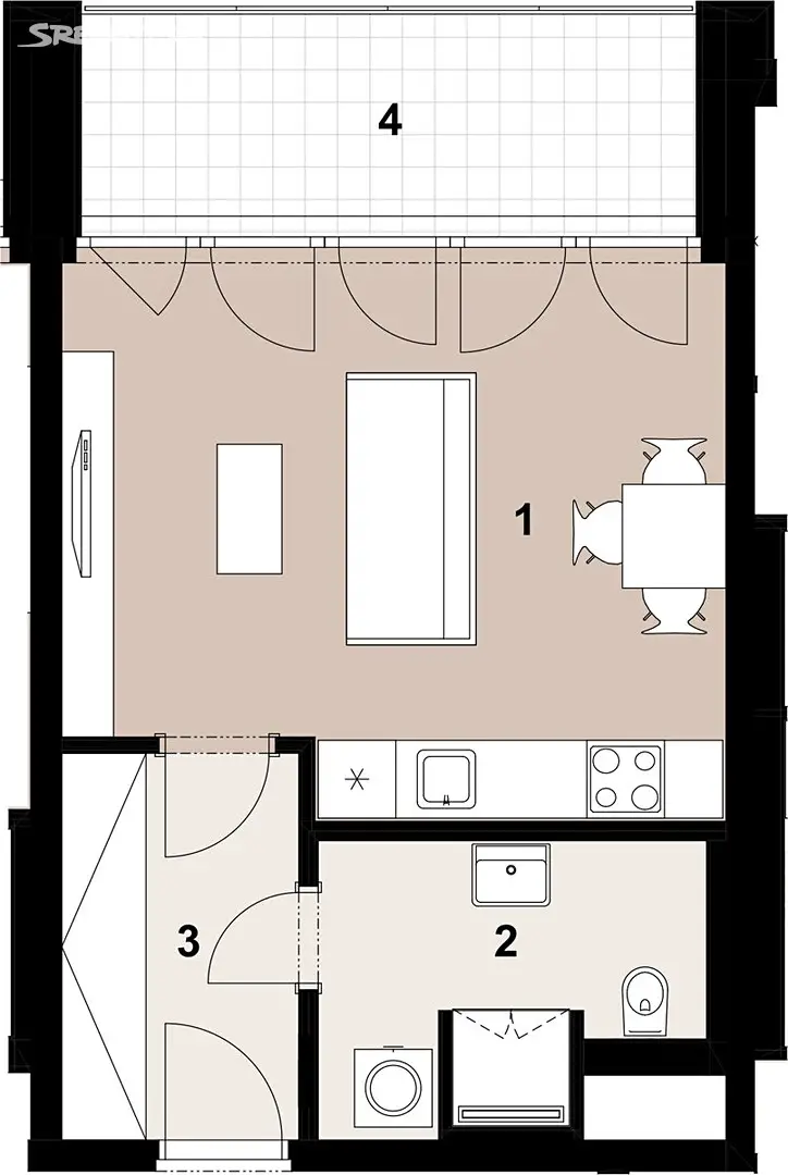 Prodej bytu 1+kk 32 m², Zenklova, Praha 8 - Libeň