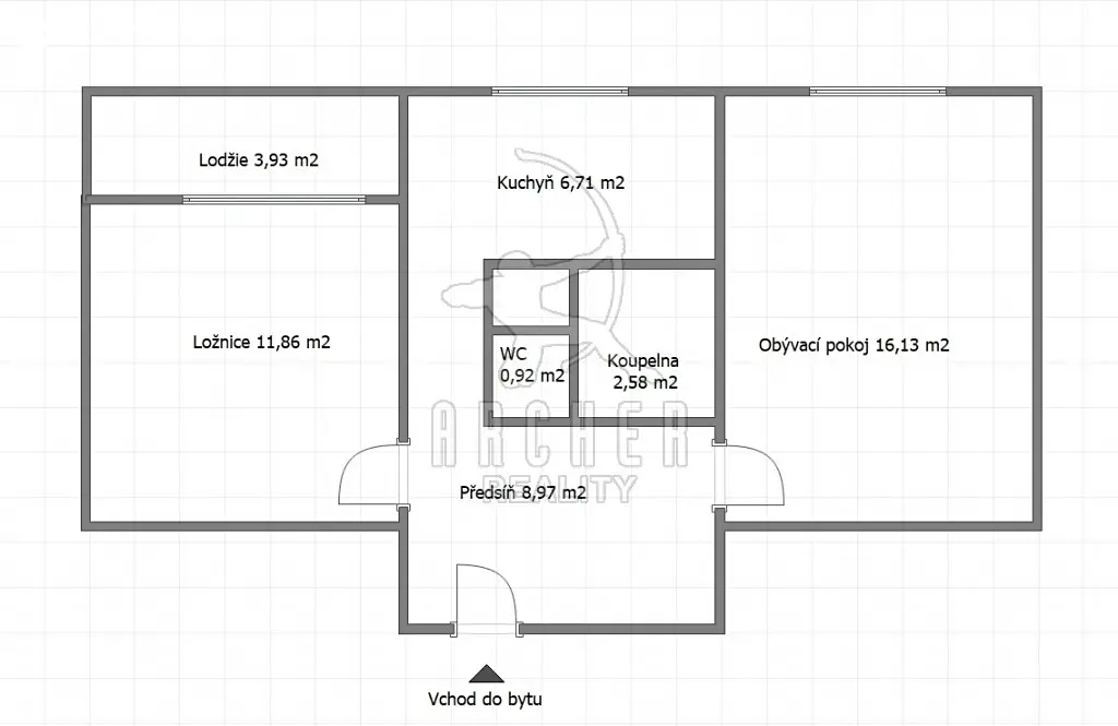 Prodej bytu 2+1 52 m², Průběžná, Milovice - Mladá