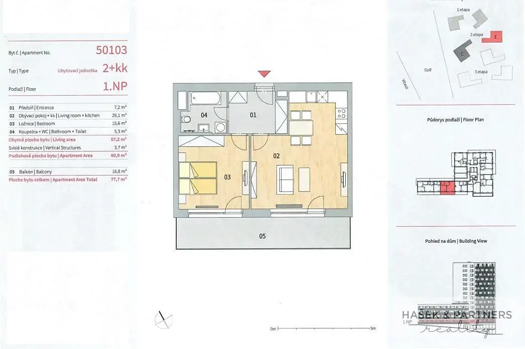Prodej bytu 2+kk 78 m², Mezi Vodami, Praha - Modřany