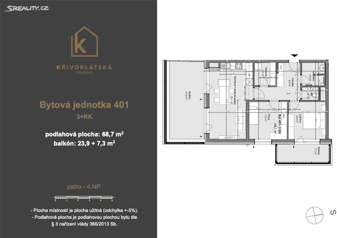 Prodej bytu 3+kk 68 m², Křivoklátská, Nové Strašecí