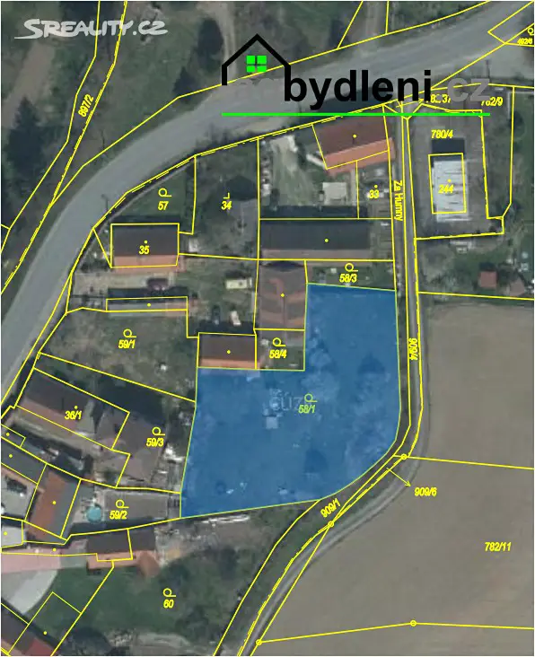 Prodej  stavebního pozemku 1 564 m², Dýšinská, Kyšice