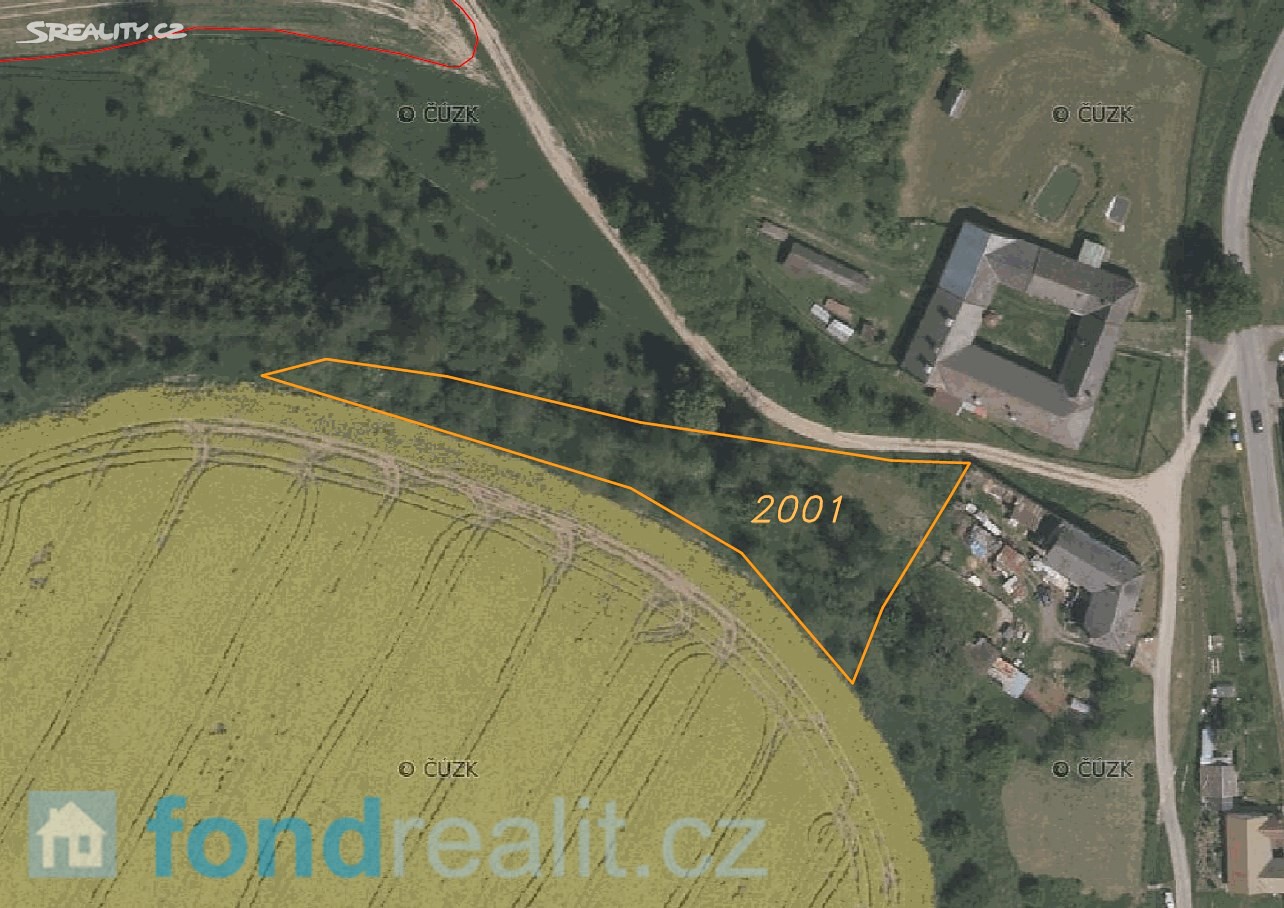 Prodej  stavebního pozemku 2 271 m², Pohledy, okres Svitavy