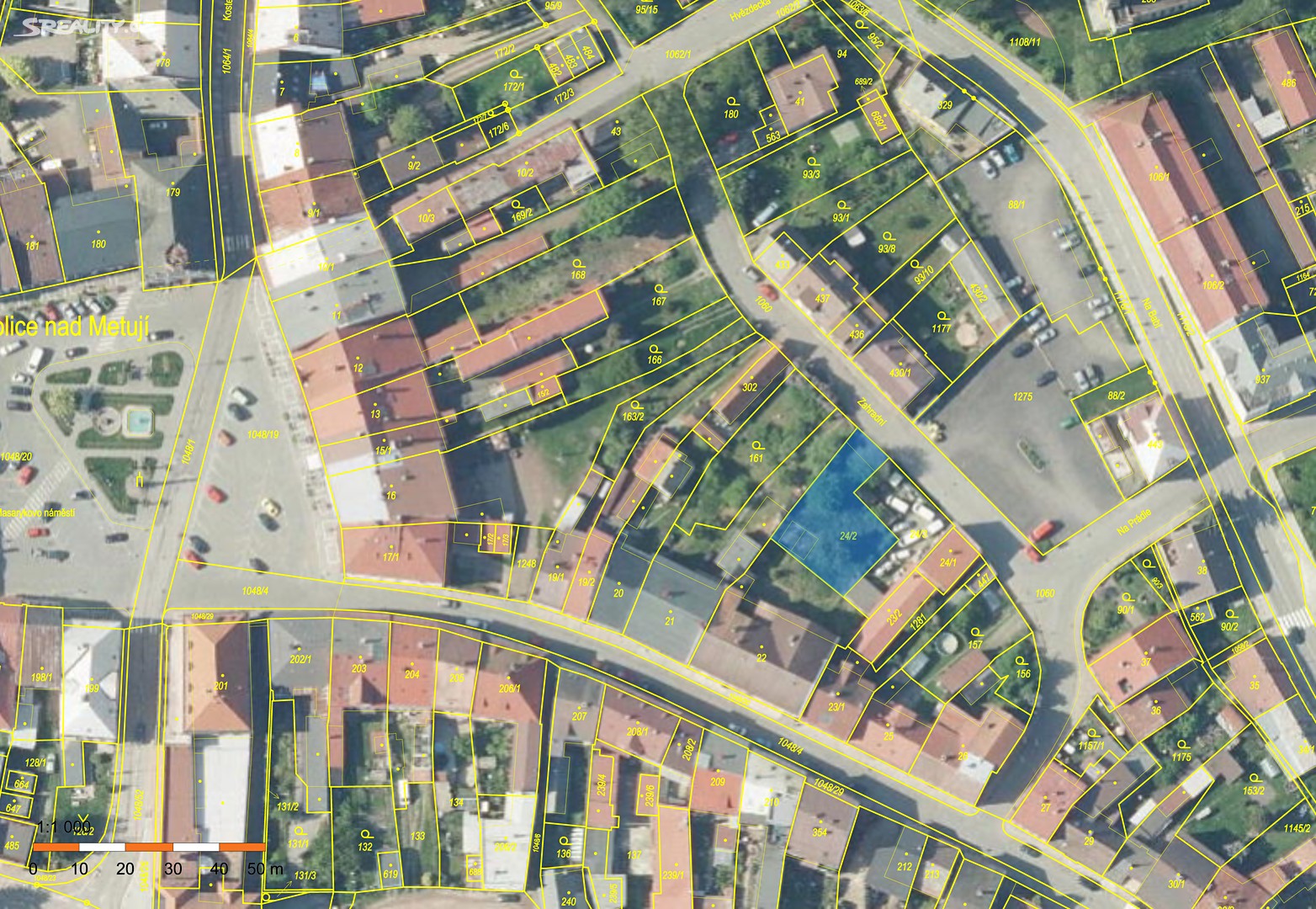 Prodej  stavebního pozemku 478 m², Zahradní, Police nad Metují
