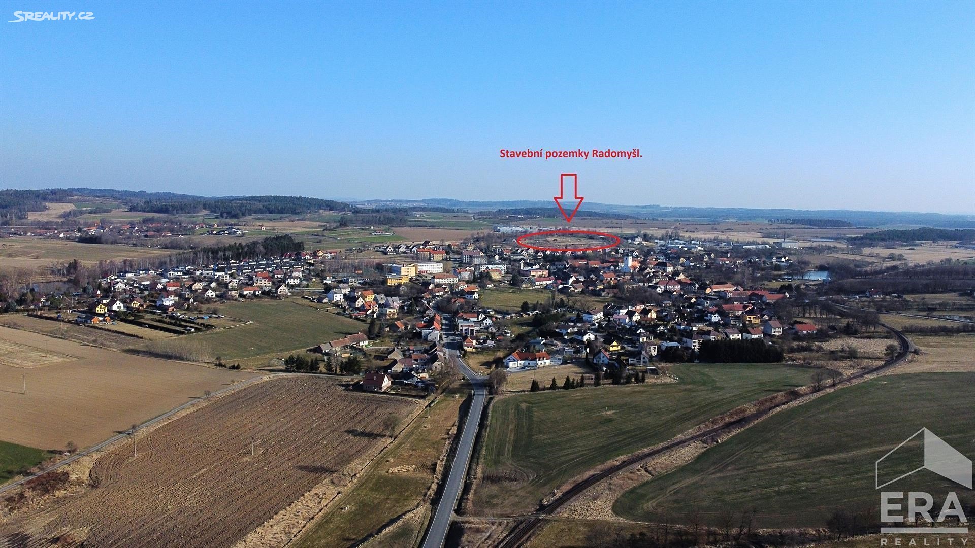 Prodej  stavebního pozemku 895 m², Radomyšl, okres Strakonice