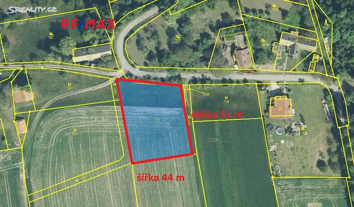 Prodej  stavebního pozemku 2 497 m², Vamberk, okres Rychnov nad Kněžnou