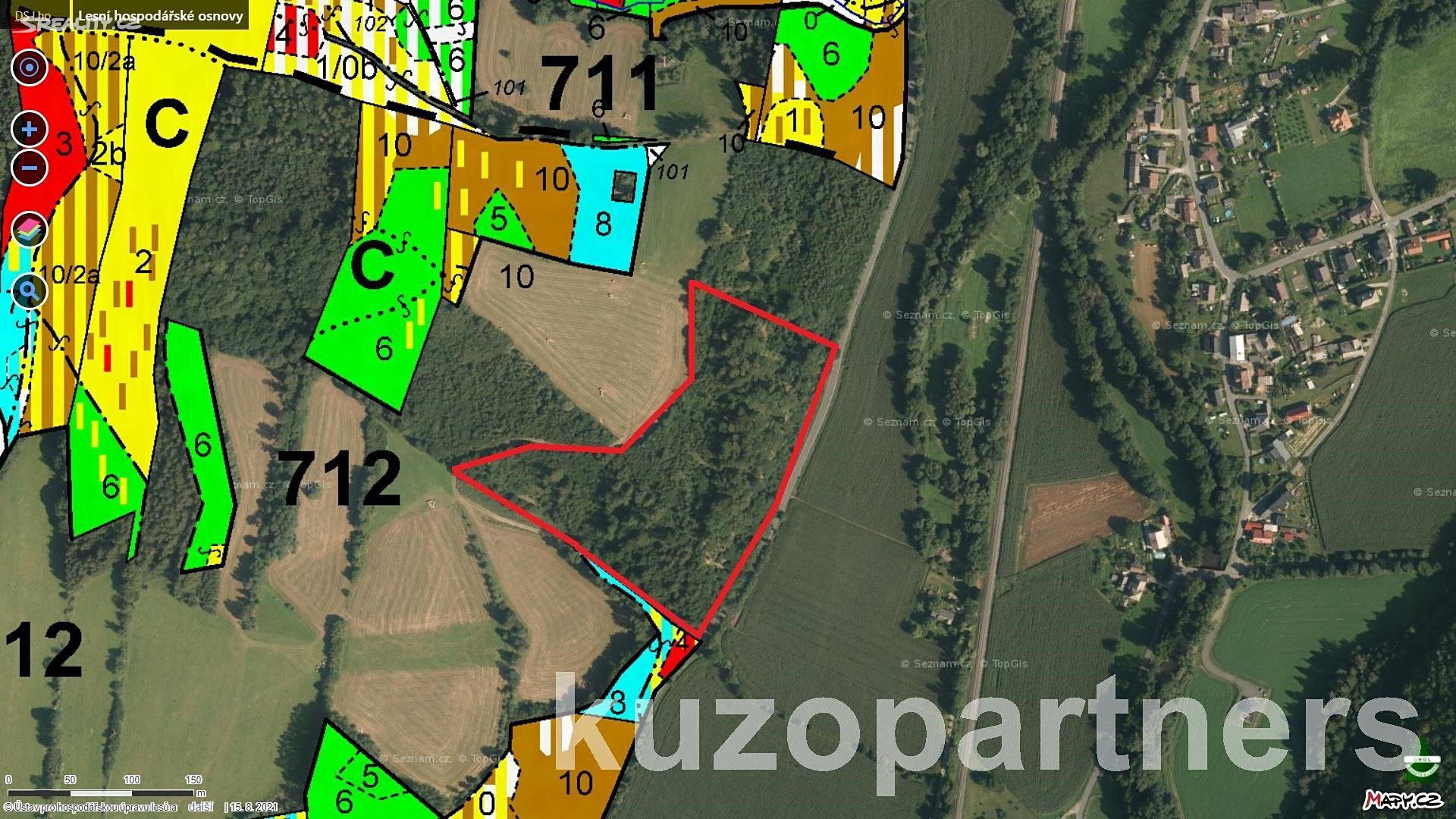 Prodej  lesa 32 706 m², Ruda nad Moravou, okres Šumperk