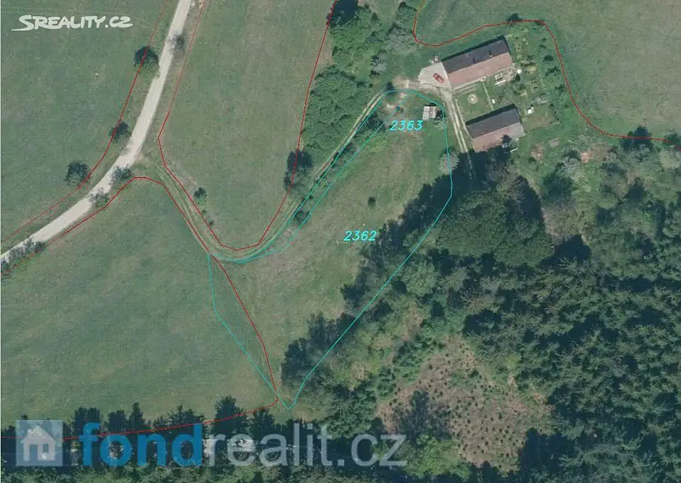 Prodej  pozemku 4 279 m², Číměř, okres Jindřichův Hradec
