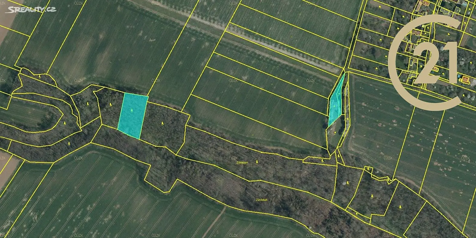 Prodej  pozemku 4 589 m², Velké Všelisy, okres Mladá Boleslav