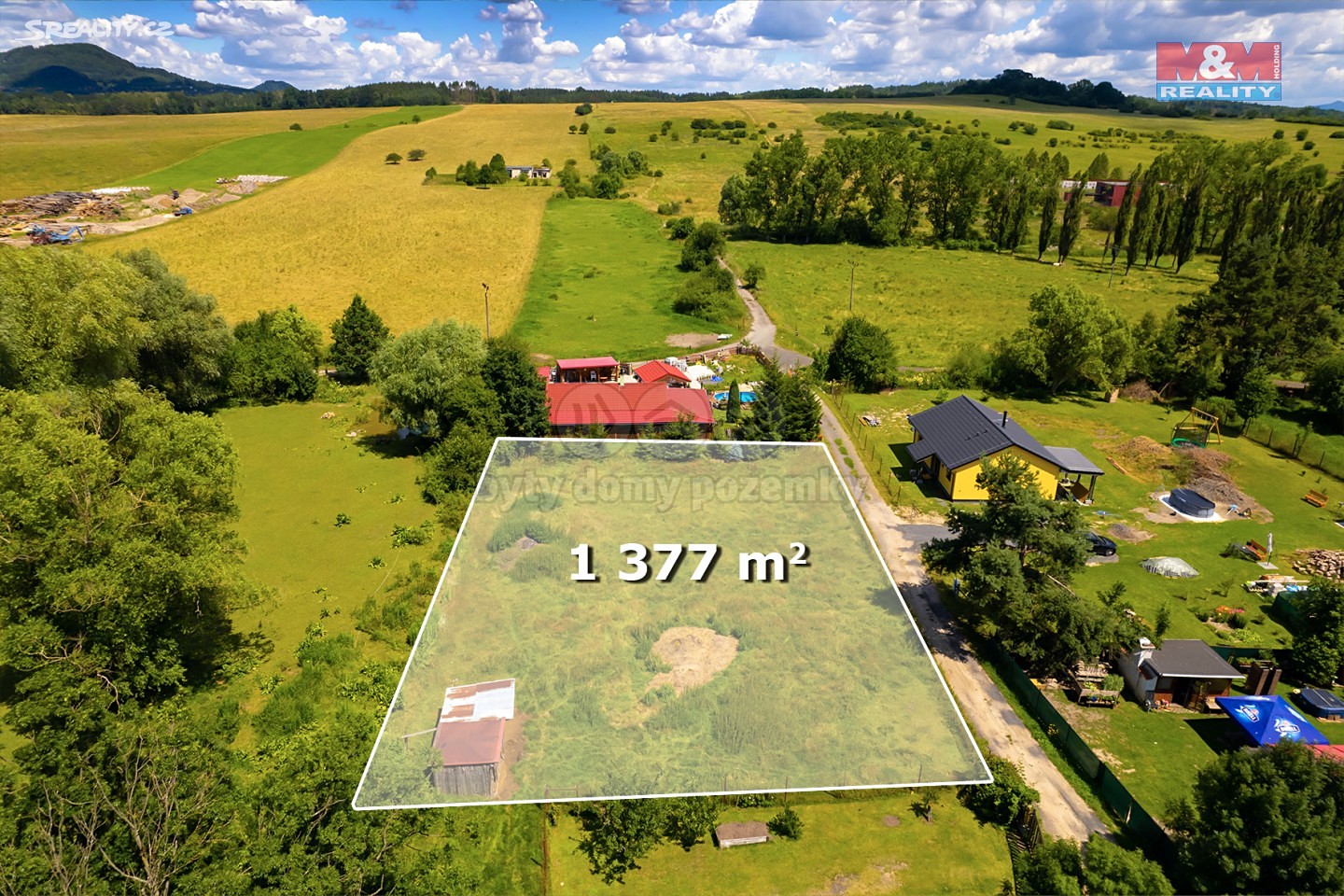 Prodej  zahrady 1 377 m², Česká Lípa - Dobranov, okres Česká Lípa