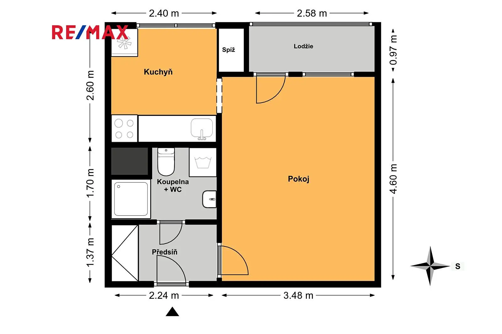 Pronájem bytu 1+kk 30 m², Toruňská, Praha 8 - Bohnice
