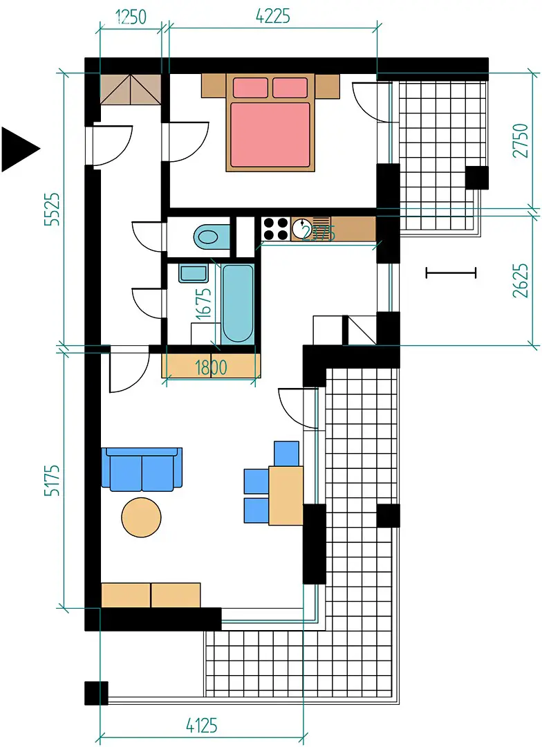 Pronájem bytu 2+1 64 m², Podlesí V, Zlín