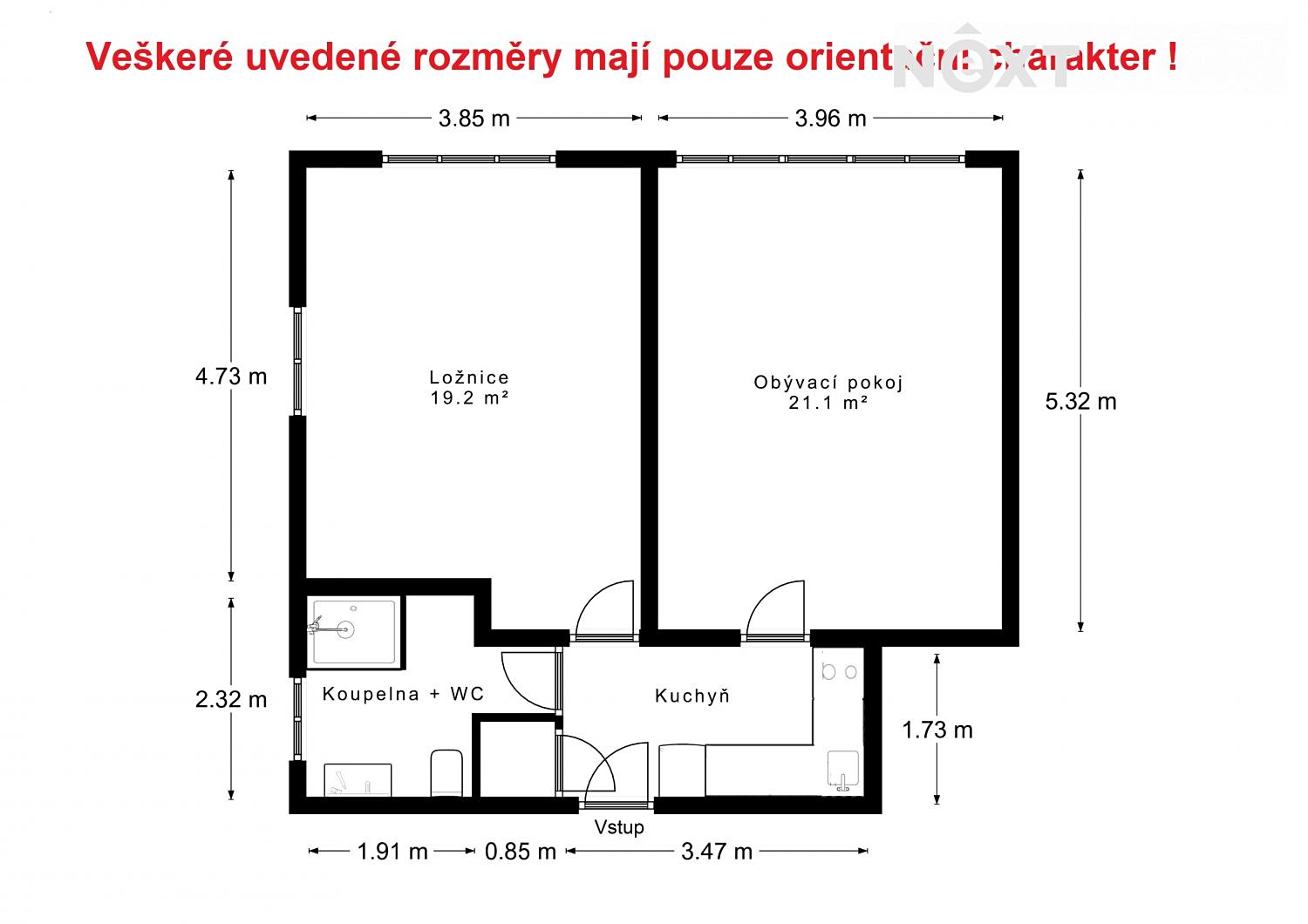 Pronájem bytu 2+kk 52 m², Na Žvahově, Praha 5 - Hlubočepy