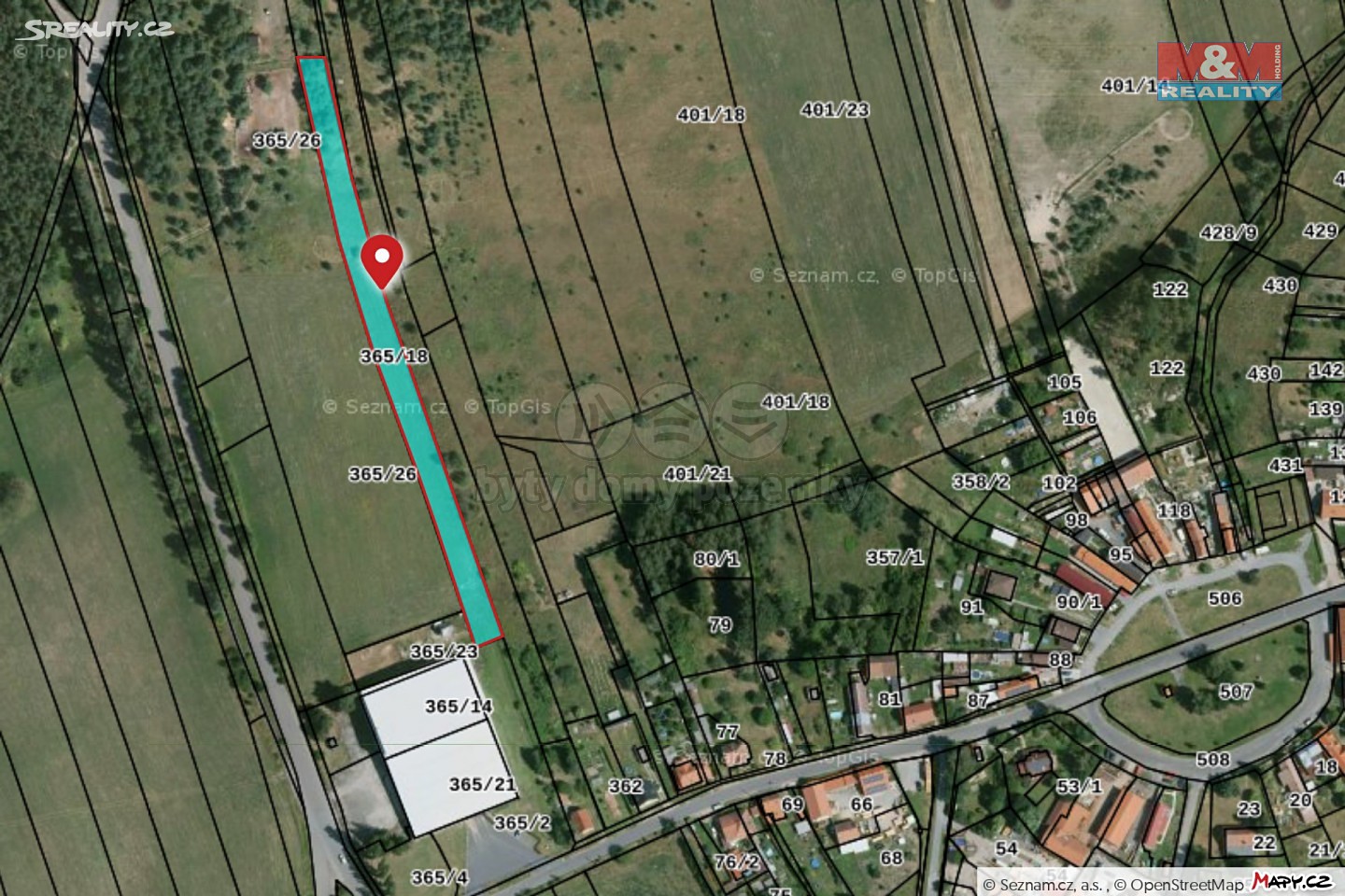 Prodej  pole 3 456 m², Nová Ves, okres Plzeň-jih