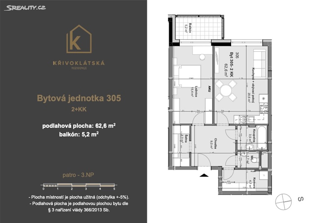 Prodej bytu 2+kk 62 m², Křivoklátská, Nové Strašecí