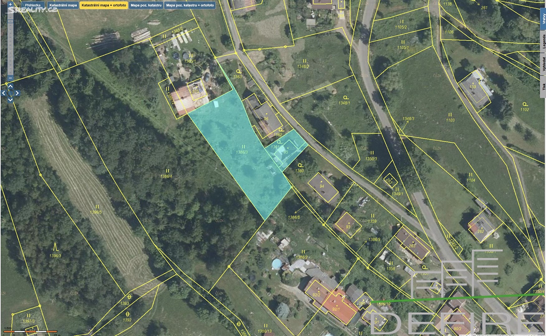 Prodej  stavebního pozemku 1 600 m², Semily, okres Semily