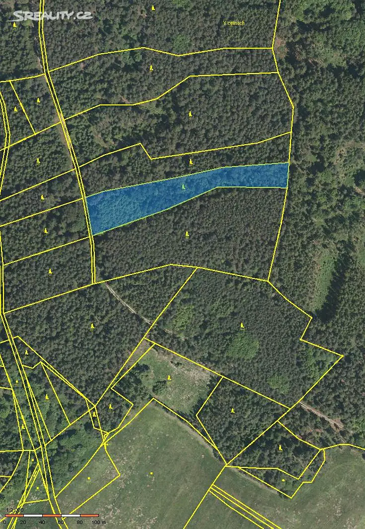 Prodej  lesa 10 771 m², Krajníčko, okres Strakonice