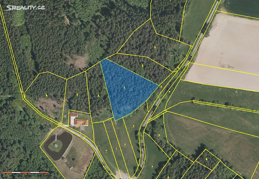 Prodej  lesa 9 042 m², Krajníčko, okres Strakonice