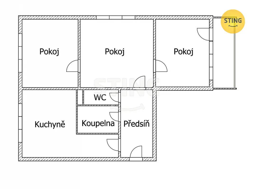 Prodej bytu 3+1 65 m², Mlýnská, Ústí nad Labem - Neštěmice
