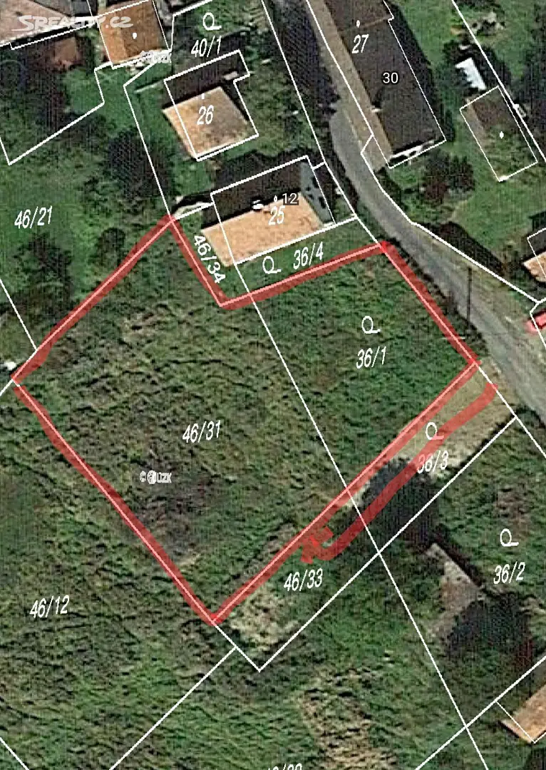 Prodej  stavebního pozemku 1 462 m², Klatovy - Otín, okres Klatovy
