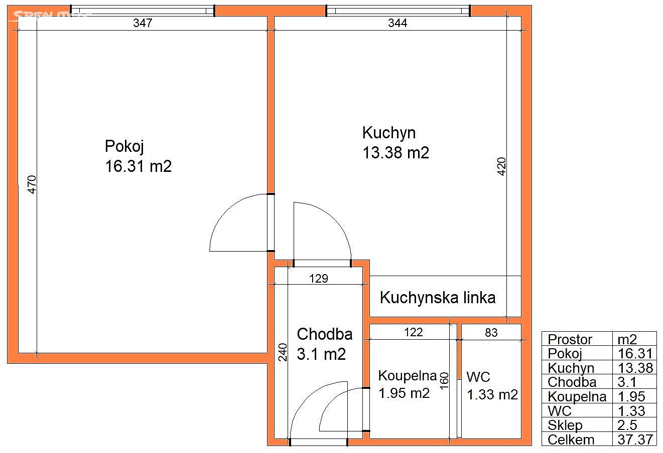 Pronájem bytu 2+kk 37 m², Dukelská, Litomyšl - Litomyšl-Město