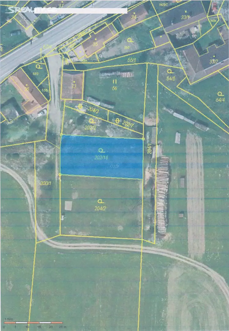 Prodej  stavebního pozemku 600 m², Český Rudolec - Markvarec, okres Jindřichův Hradec