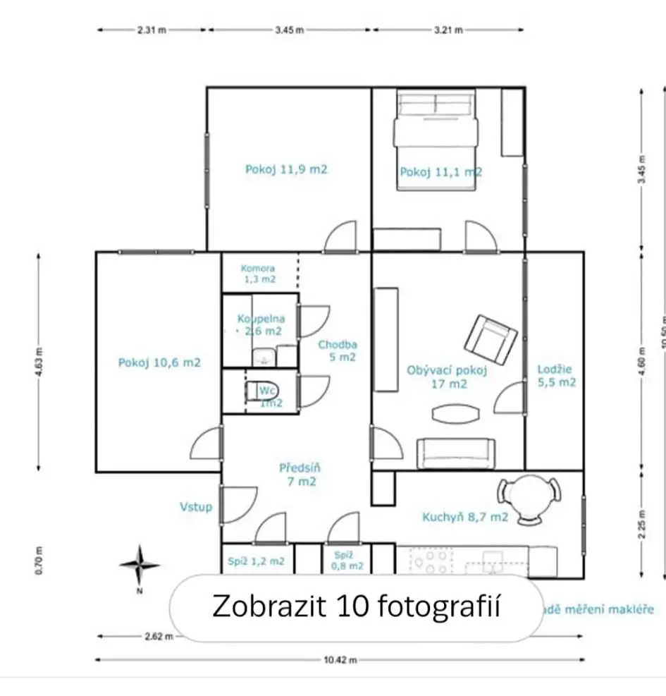Prodej bytu 4+1 84 m², Moldavská, Brno - Bohunice