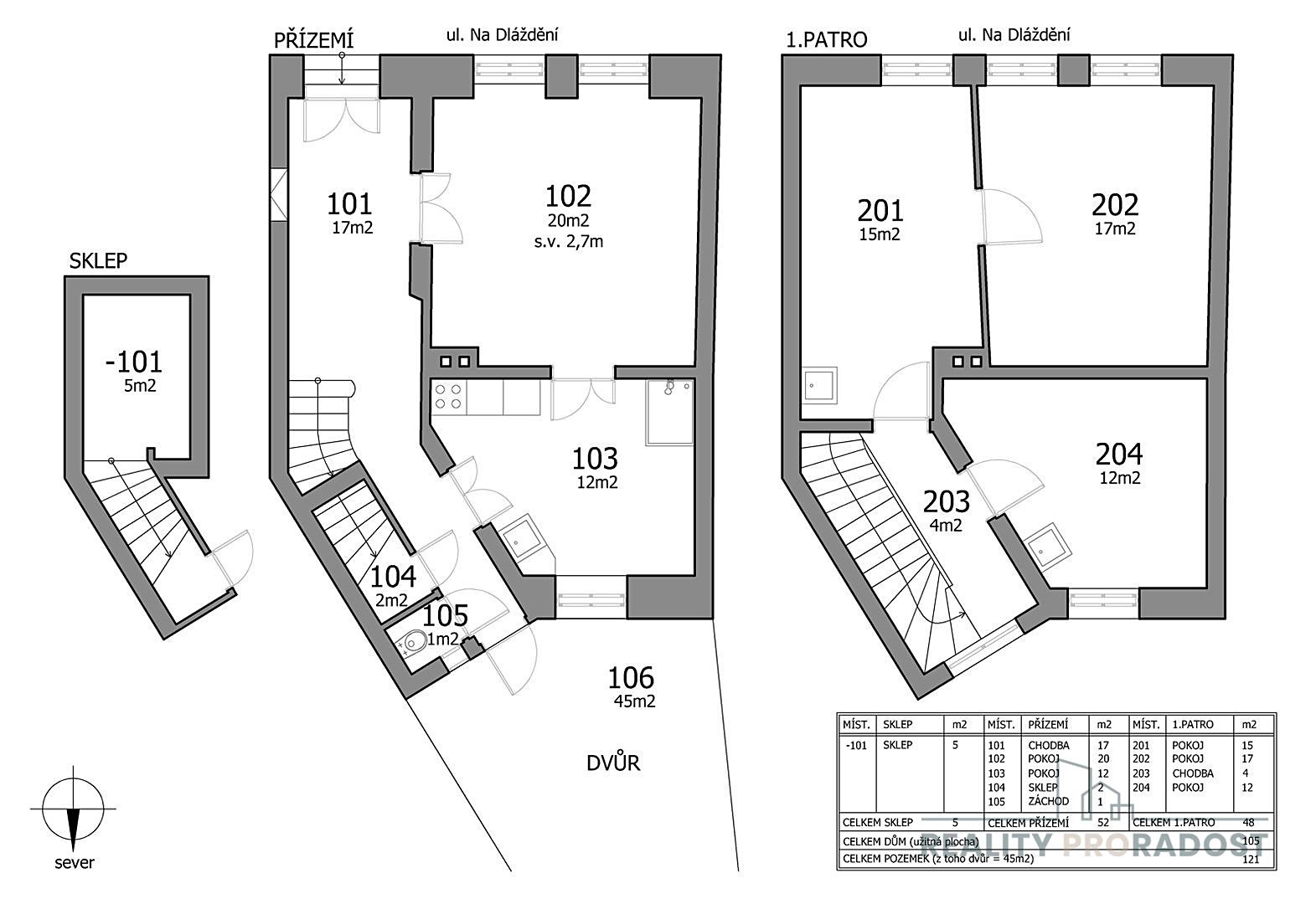 Prodej  rodinného domu 105 m², pozemek 121 m², Na Dláždění, Poděbrady - Poděbrady III