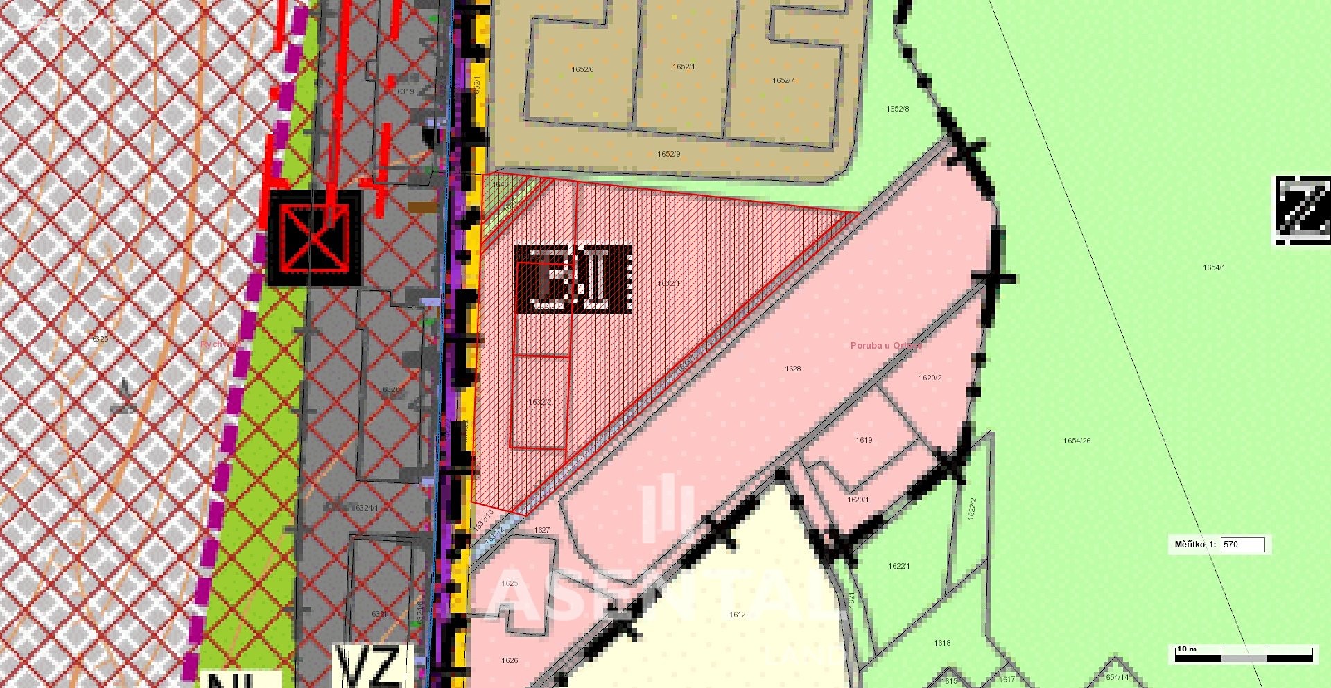 Prodej  stavebního pozemku 3 471 m², Orlová - Poruba, okres Karviná