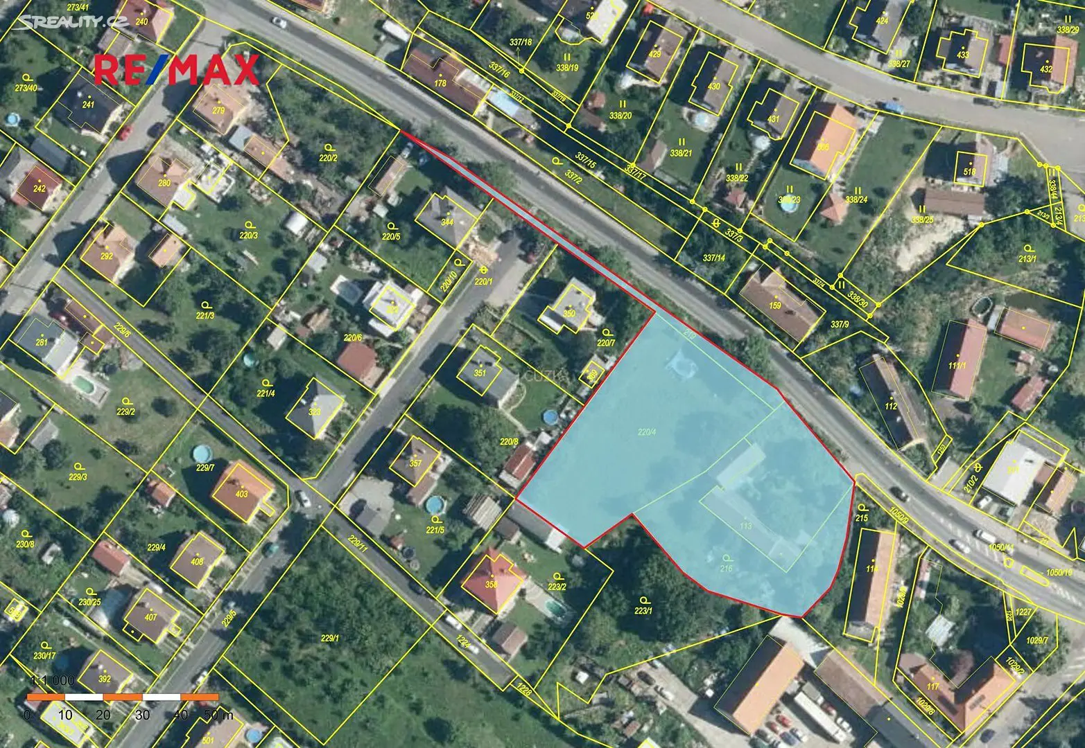Prodej  stavebního pozemku 3 771 m², Zaječice, okres Chrudim