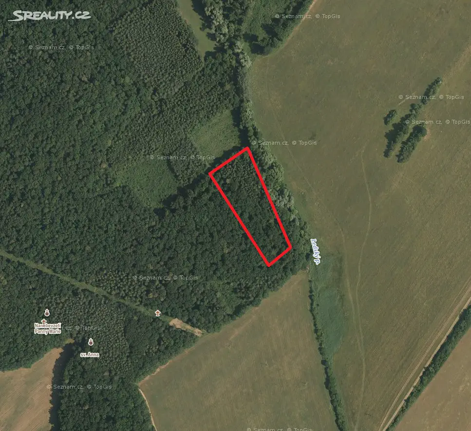 Prodej  lesa 5 204 m², Bánov, okres Uherské Hradiště