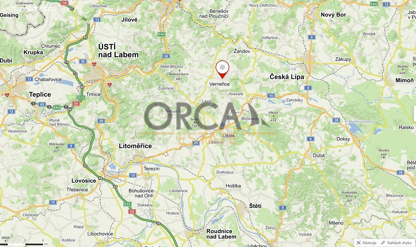 Prodej  lesa 2 890 m², Verneřice, okres Děčín