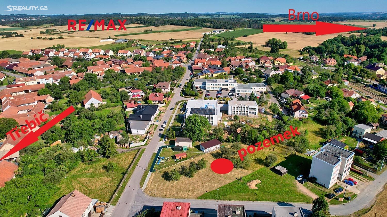 Prodej  stavebního pozemku 3 373 m², Budišov, okres Třebíč