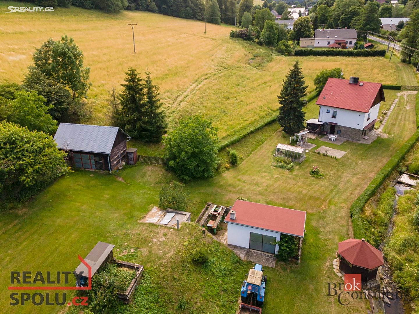 Prodej  rodinného domu 116 m², pozemek 7 849 m², Krasov, okres Bruntál