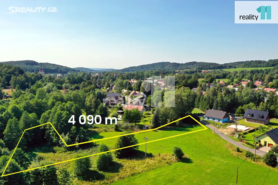 Prodej  stavebního pozemku 4 090 m², Hejnice, okres Liberec